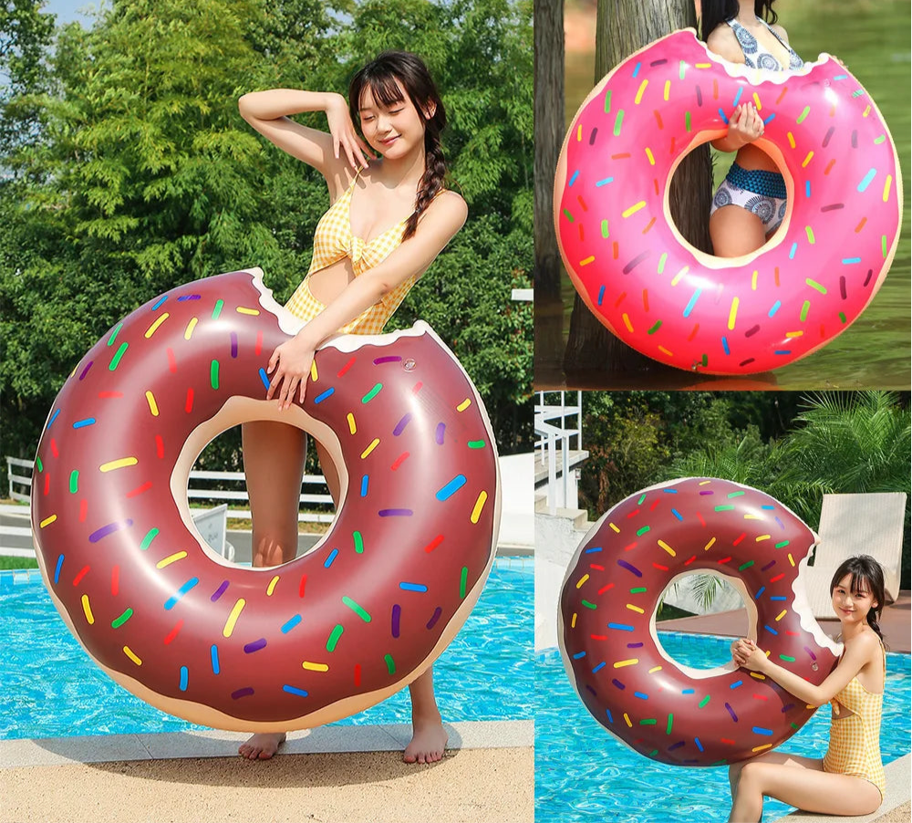Ciambella Gonfiabile da Piscina – Anello Galleggiante Donut per Adulti e Bambini | Estate 2025