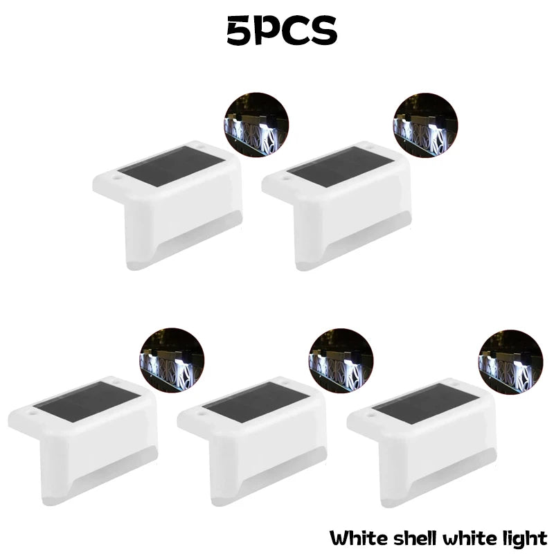 Luci Solari LED per Esterni – Set da 3 o da 5 pz -Ideali per Giardino, Recinzioni, Ringhiere | Impermeabili – Bianche o Nere, Luce Calda o Fredda