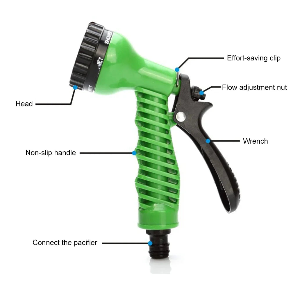 Pistola Multifunzione per Giardino – 7 Getti, 3 Colori disponibili , Attacco Universale