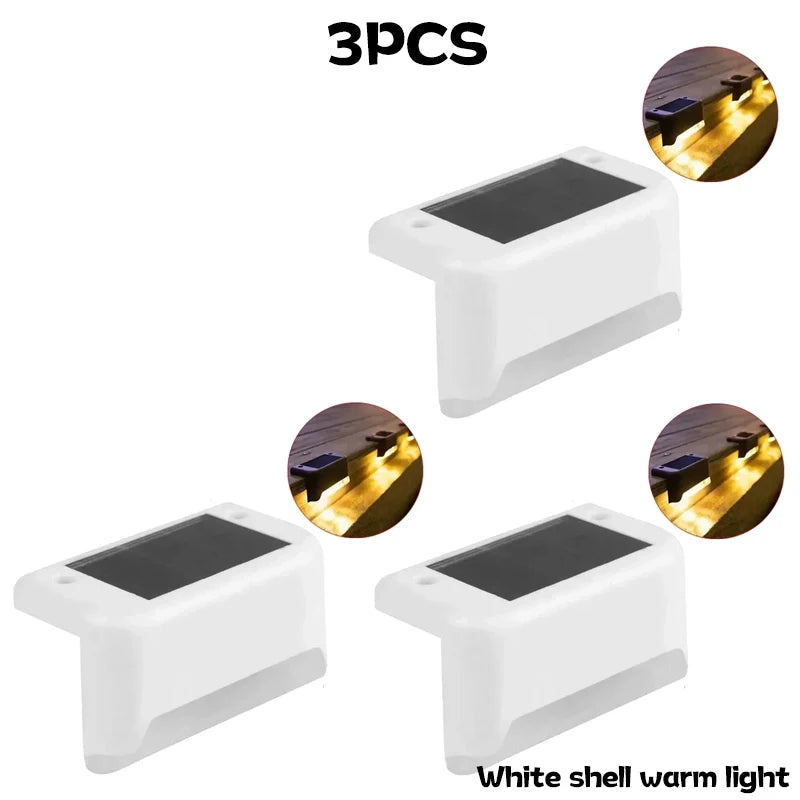 Luci Solari LED per Esterni – Set da 3 o da 5 pz -Ideali per Giardino, Recinzioni, Ringhiere | Impermeabili – Bianche o Nere, Luce Calda o Fredda