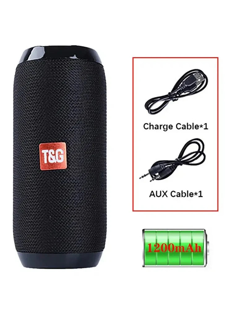 Speaker Bluetooth T&G TG117 β Portatile, Woofer Potente, FM, USB, IPX5, Vari Colori Disponibili