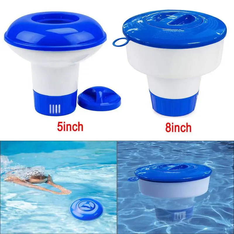 Dispenser di Cloro Galleggiante per Piscine – Plastica Resistente ai Raggi UV