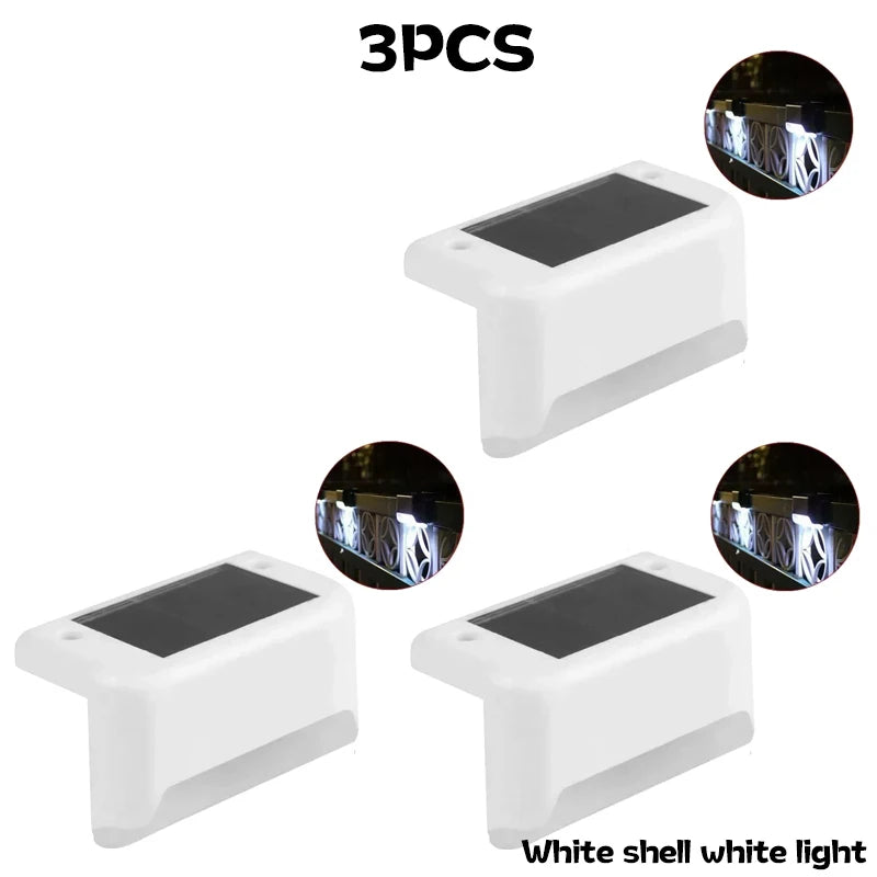 Luci Solari LED per Esterni – Set da 3 o da 5 pz -Ideali per Giardino, Recinzioni, Ringhiere | Impermeabili – Bianche o Nere, Luce Calda o Fredda
