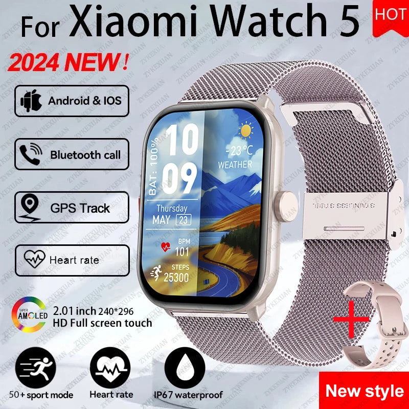 NUOVO Smartwatch Xiaomi watch - Orologio Smart Touch AMOLED HD, GPS, Bluetooth, 5 ATM