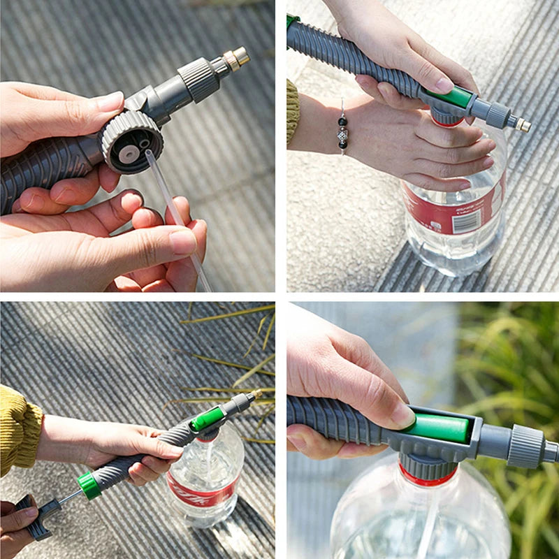 Spruzzatore da Giardino Universale per Bottiglie – Con testina Regolabile a Pressione Manuale a 2 getti