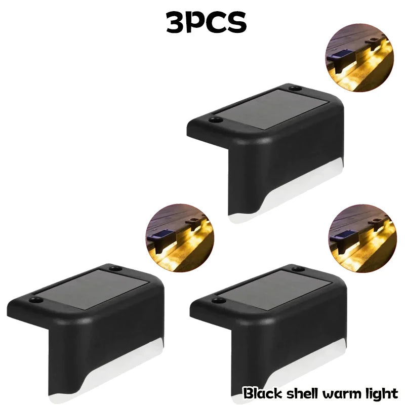 Luci Solari LED per Esterni – Set da 3 o da 5 pz -Ideali per Giardino, Recinzioni, Ringhiere | Impermeabili – Bianche o Nere, Luce Calda o Fredda