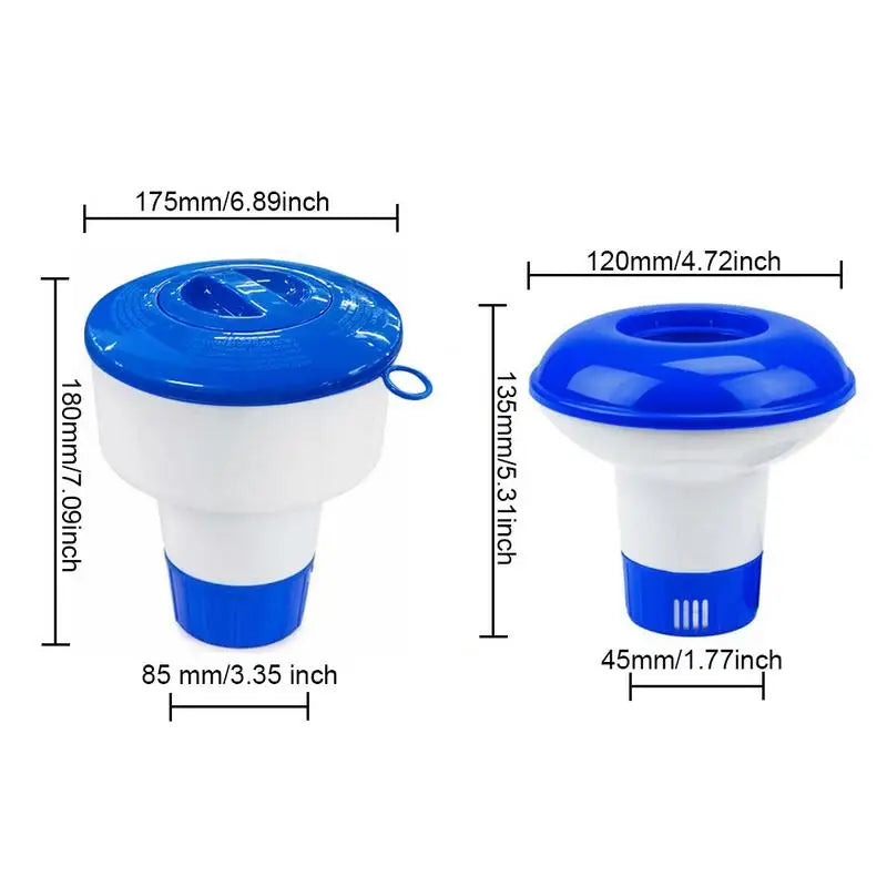 Dispenser di Cloro Galleggiante per Piscine – Plastica Resistente ai Raggi UV