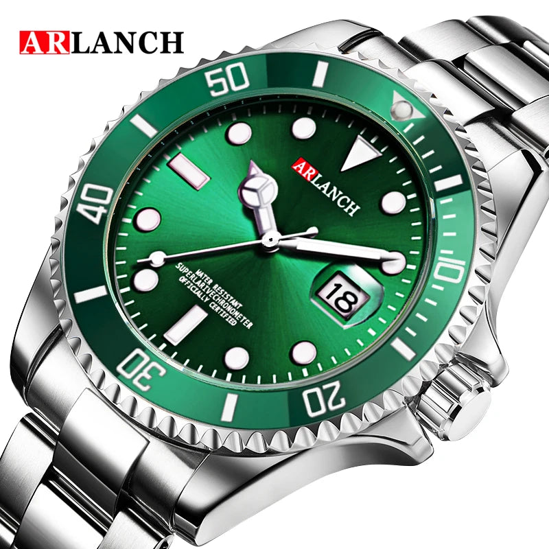 Orologio da Uomo 40 mm in Acciaio con Ghiera in Vari colori - Datario – Subacqueo