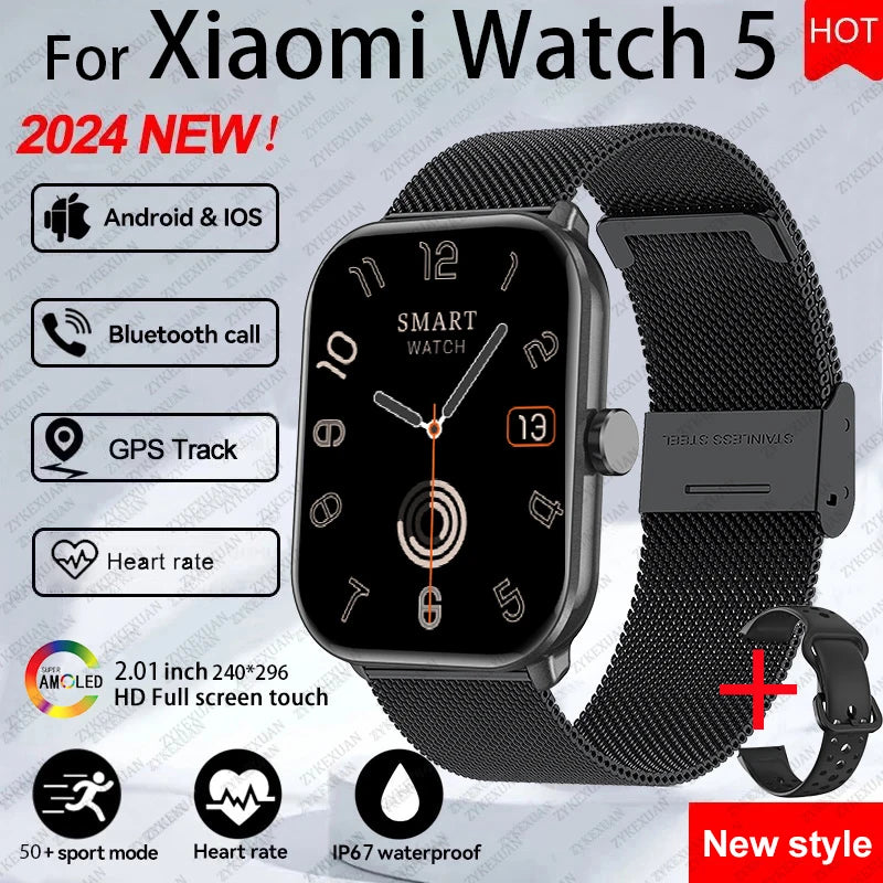 NUOVO Smartwatch Xiaomi watch - Orologio Smart Touch AMOLED HD, GPS, Bluetooth, 5 ATM