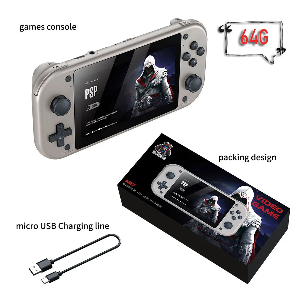 Console Portatile Retro Gaming – 25 Emulatori Integrati, 20000+ Giochi Inclusi già installati | Schermo LCD 4.3”