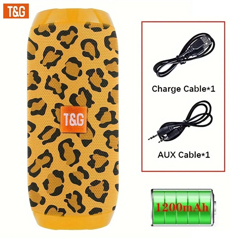 Speaker Bluetooth T&G TG117 – Portatile, Woofer Potente, FM, USB, IPX5, Vari Colori Disponibili