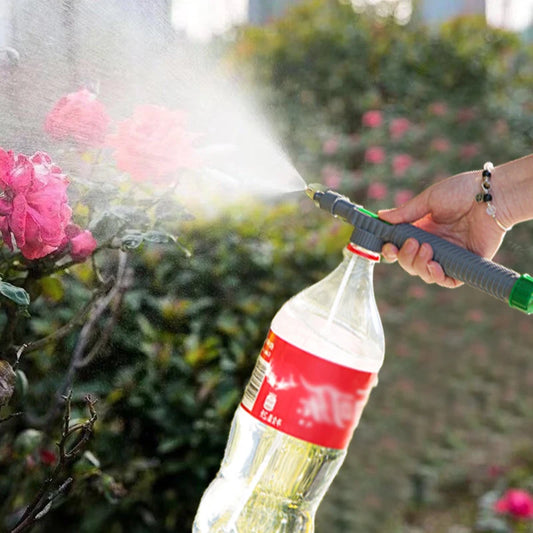 Spruzzatore da Giardino Universale per Bottiglie – Con testina Regolabile a Pressione Manuale a 2 getti