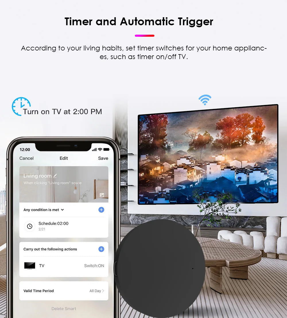 Smart hub Tuya  IR Universal Remote – Controllo Wi‑Fi per TV, AC, DVD | Alexa & Google Home
