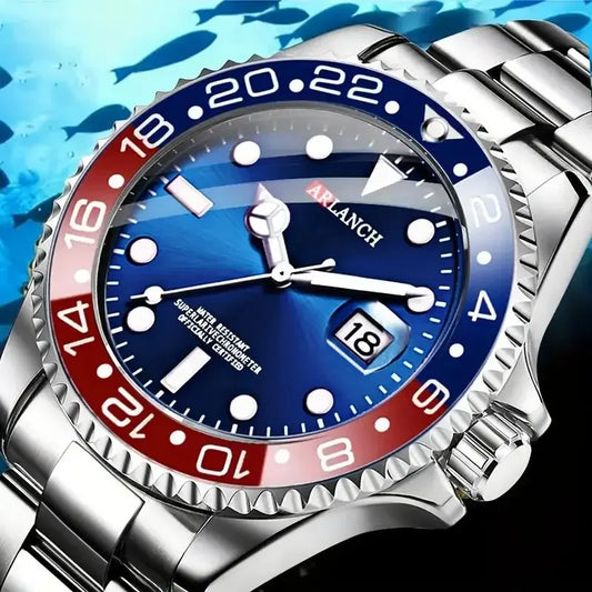 Orologio da Uomo 40 mm in Acciaio con Ghiera in Vari colori -  Datario – Subacqueo