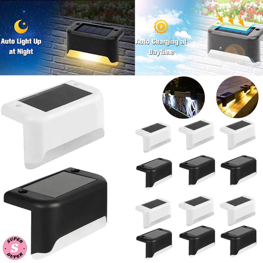 Luci Solari LED per Esterni – Set da 3 o da 5 pz -Ideali per Giardino, Recinzioni, Ringhiere | Impermeabili – Bianche o Nere, Luce Calda o Fredda