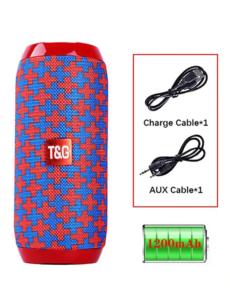 Speaker Bluetooth T&G TG117 – Portatile, Woofer Potente, FM, USB, IPX5, Vari Colori Disponibili