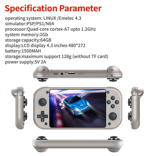 Console Portatile Retro Gaming – 25 Emulatori Integrati, 20000+ Giochi Inclusi già installati | Schermo LCD 4.3”