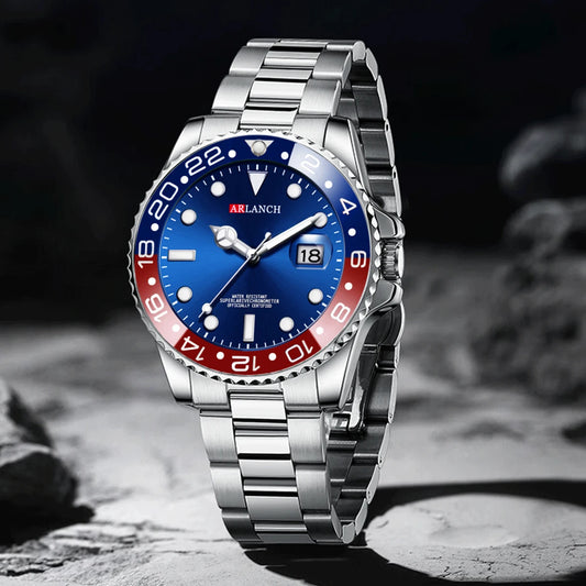 Orologio da Uomo 40 mm in Acciaio con Ghiera in Vari colori -  Datario – Subacqueo